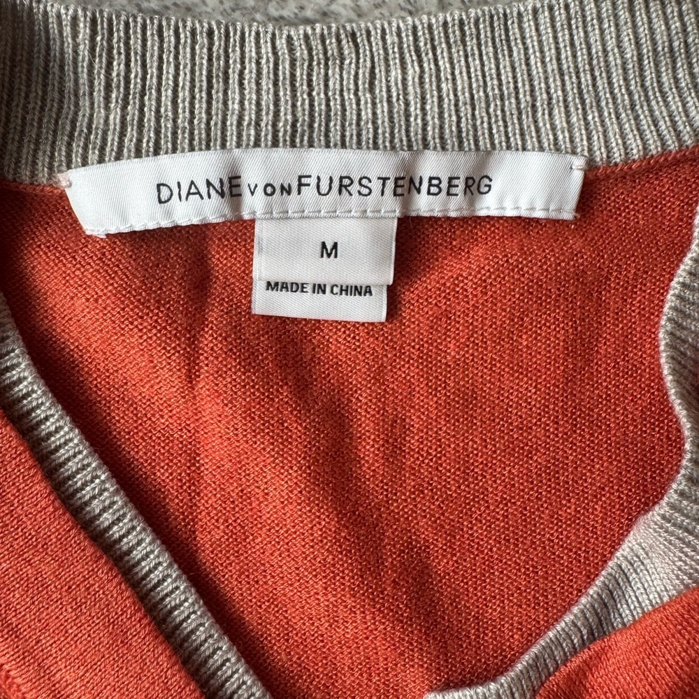 Diane Von Furstenberg Coral Silk/Cashmere Cardigan - Picture 2 of 6